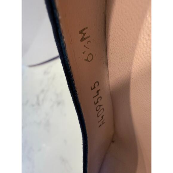 Stuart Weitzman Corkswoon Navy Wedges Size 6.5 w Dust Bag ASO Princess Kate - Picture 8 of 11